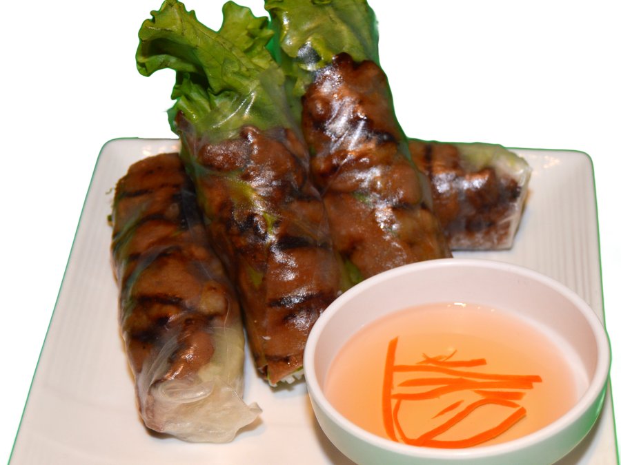 Fresh grilled pork rolls